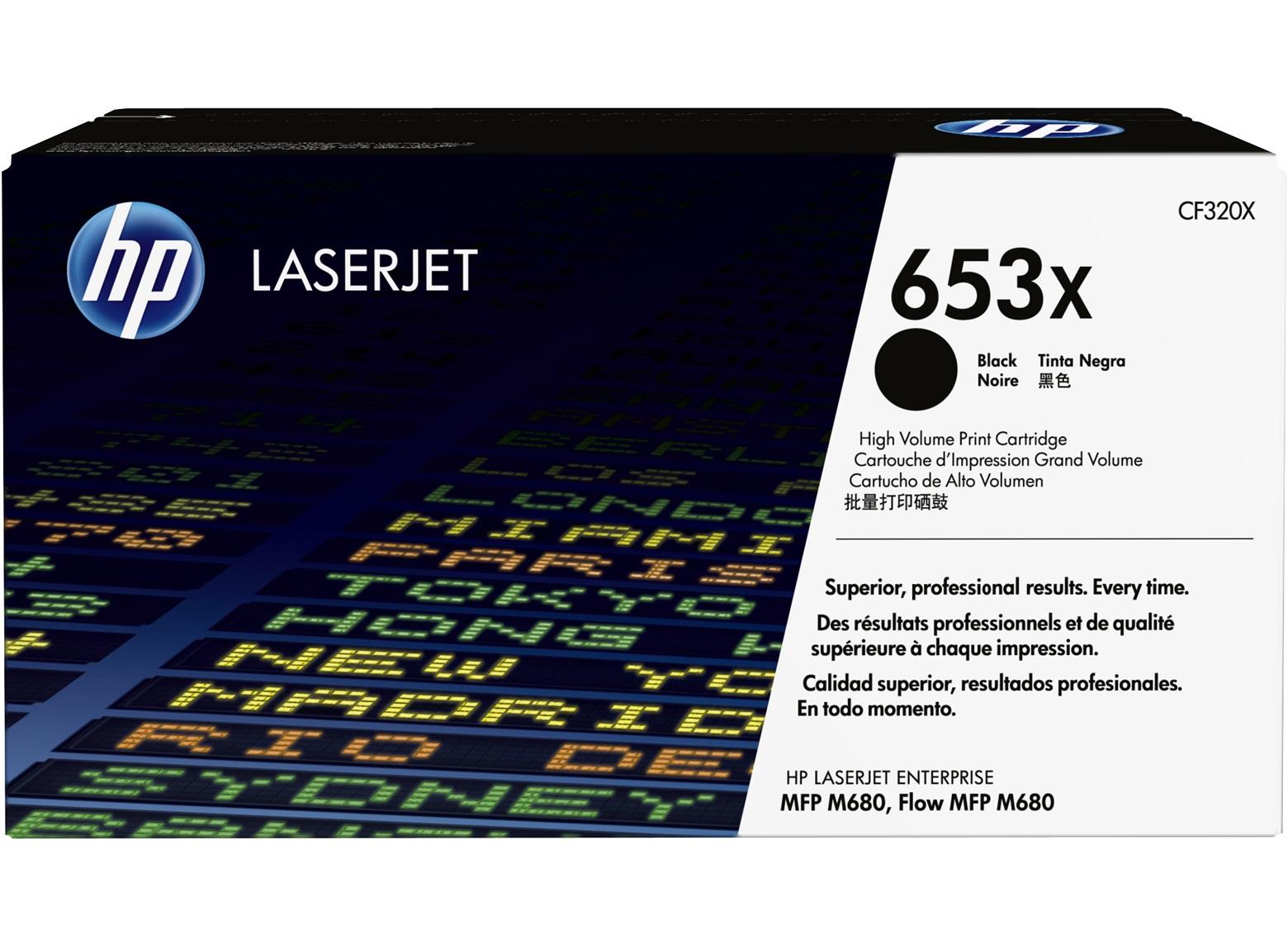 Тонер Картридж HP 653X CF320X черный для HP Color LaserJet Flow M680z/M651dn/M651n/M651xh/M680dn/M680f (20000стр.)