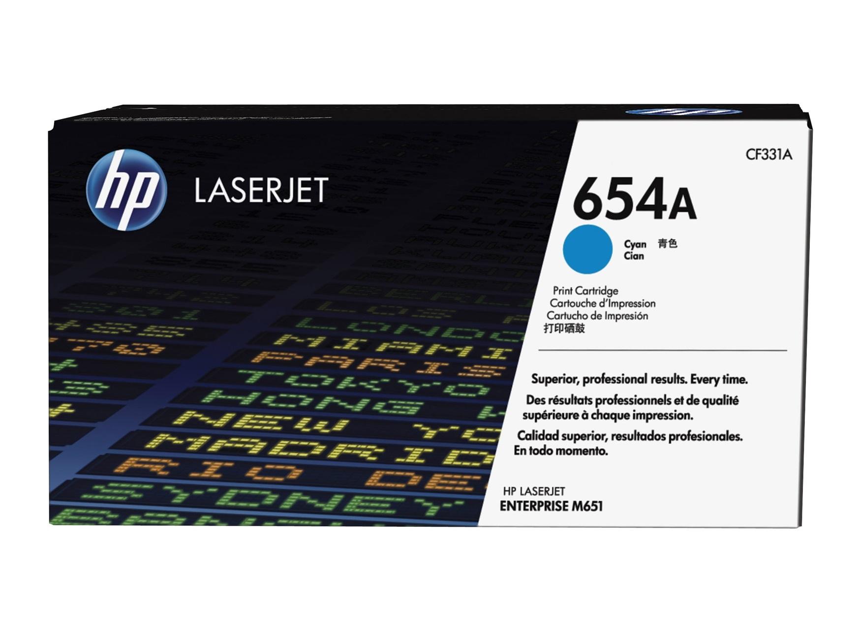 Тонер Картридж HP 654A CF331A голубой для HP Color LaserJet M651n/M651dn/M651xh/M680dn/M680f (15000стр.)