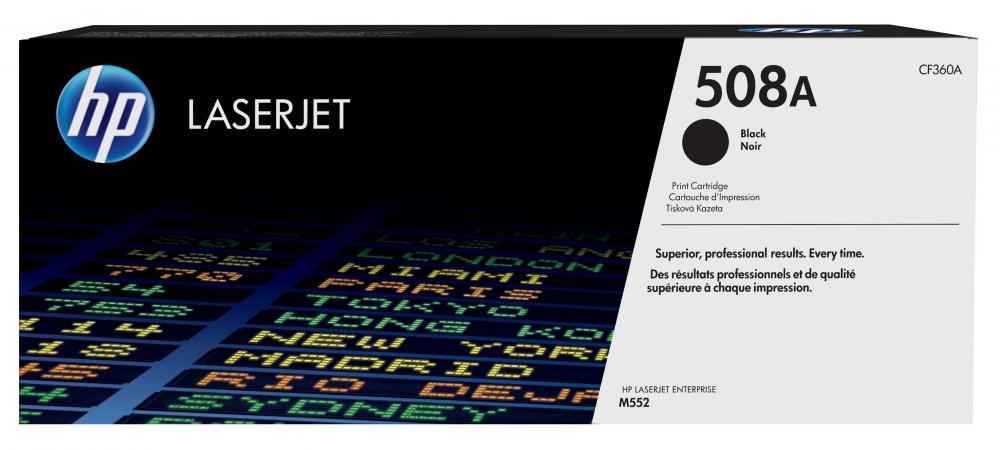 Тонер Картридж HP 508A CF360A черный для HP Color LaserJet M552/M553 (6000стр.)