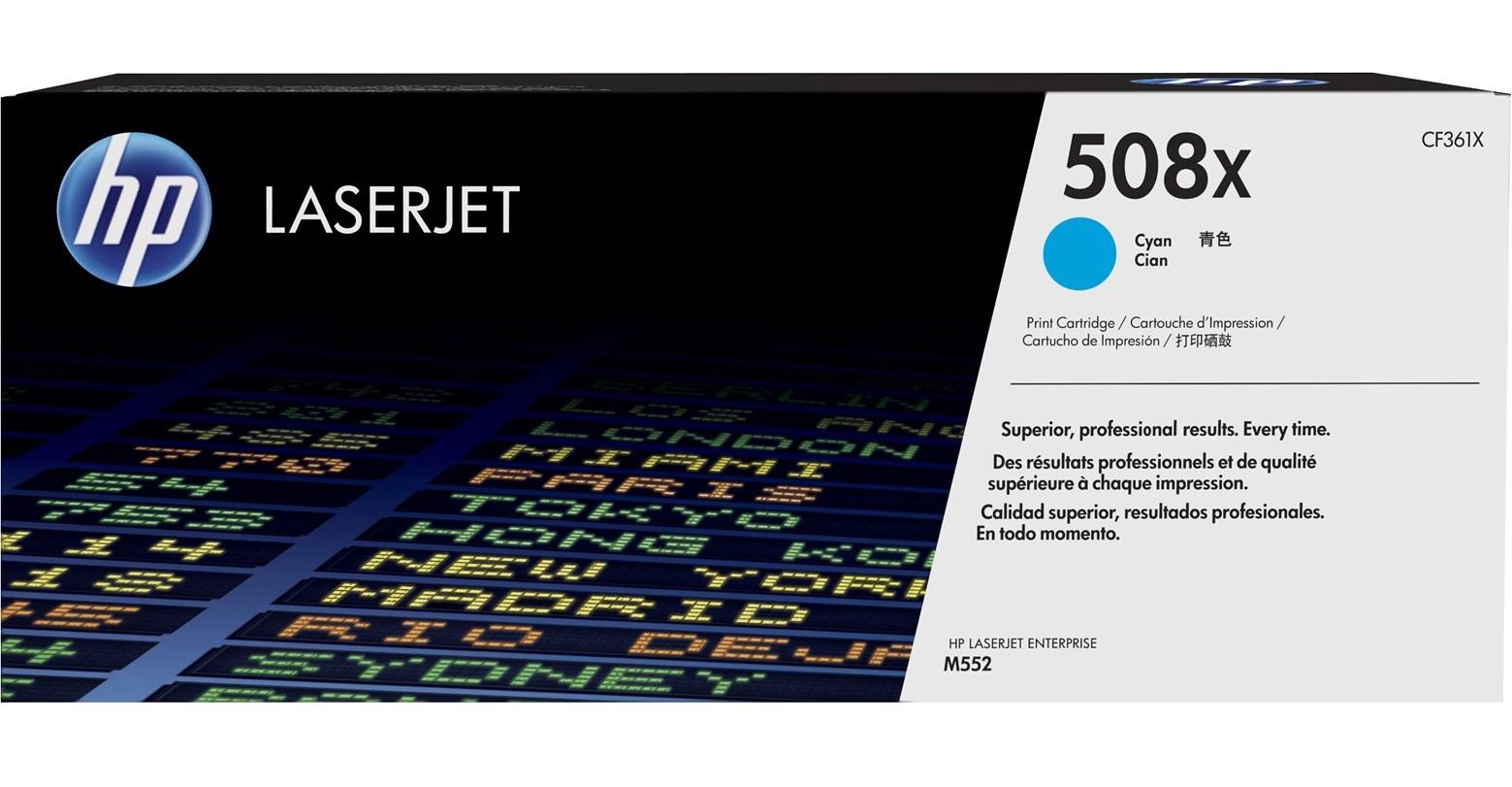 Тонер Картридж HP 508X CF361X голубой для HP Color LaserJet M552/M553 (9500стр.)
