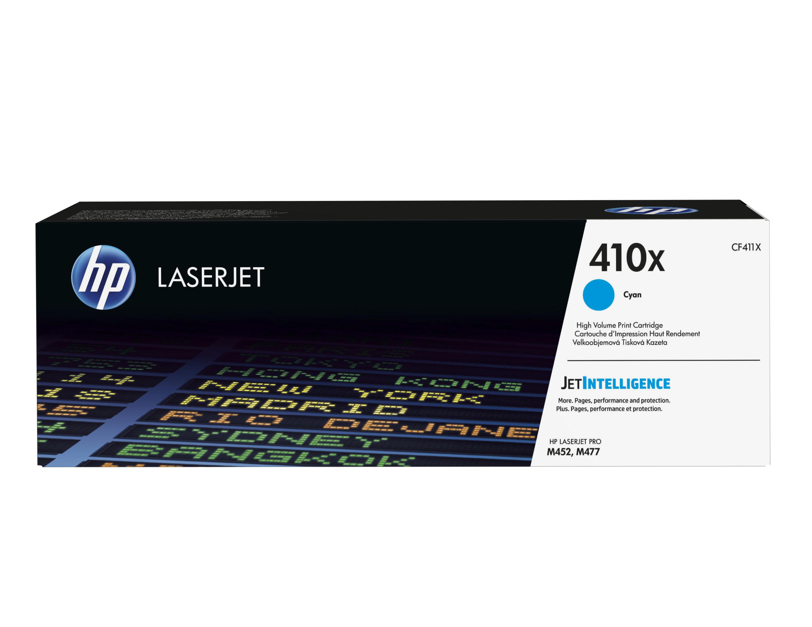 Тонер Картридж HP 410X CF411X голубой для HP LaserJet Pro M452/M477 (5000стр.)