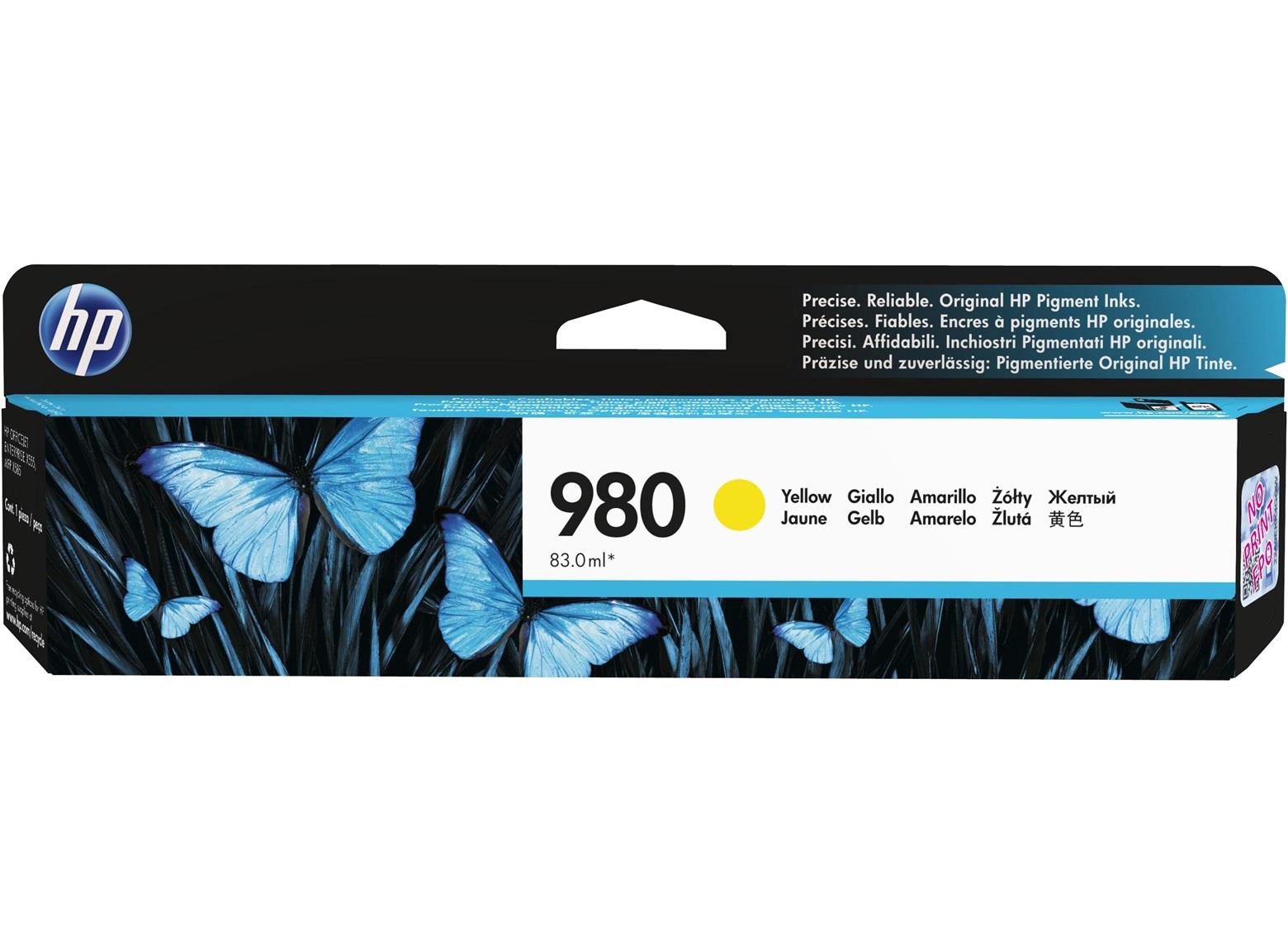 Картридж струйный HP D8J09A желтый для HP OfficeJet Ent X585/X555 (6600стр.)