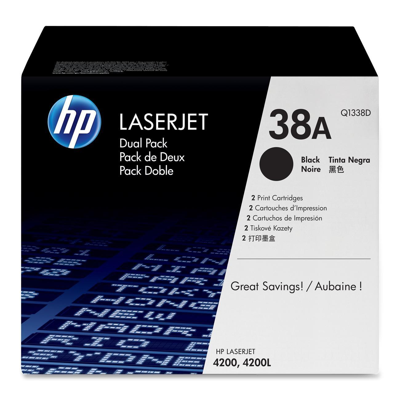 Тонер Картридж HP Q1338D черный x2уп. для HP LaserJet 4200 (24000стр.)