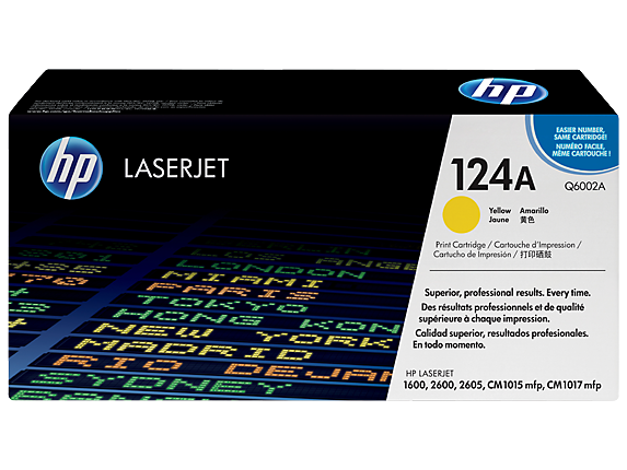 Тонер Картридж HP 124A Q6002A желтый для HP 1600/2600n/2605/2605dn/2605dtn/CM1015/1017 (2000стр.)