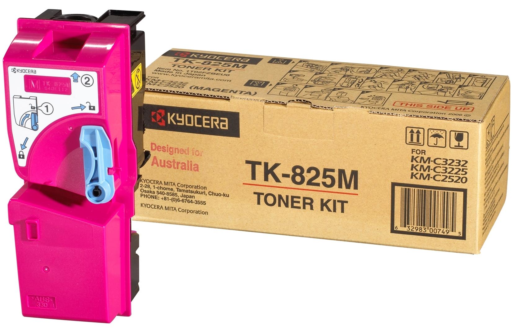 Тонер Картридж Kyocera 1T02FZBEU0 TK-825M пурпурный для Kyocera KM-C2520/C3225/C3232 (7000стр.)