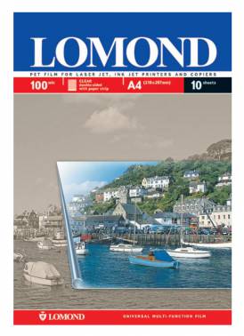 Пленка Lomond 0710421 A4/10л./прозрачный универсальная (с покрытием)