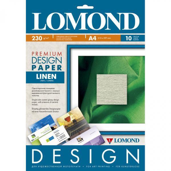 Фотобумага Lomond 933041 A4/230г/м2/10л./белый матовое лён для струйной печати